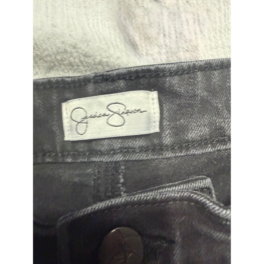 Jessica Simpson Womens Size 14 Black Skinny Jeans High Rise Stretch Denim Pants - Picture 4 of 11